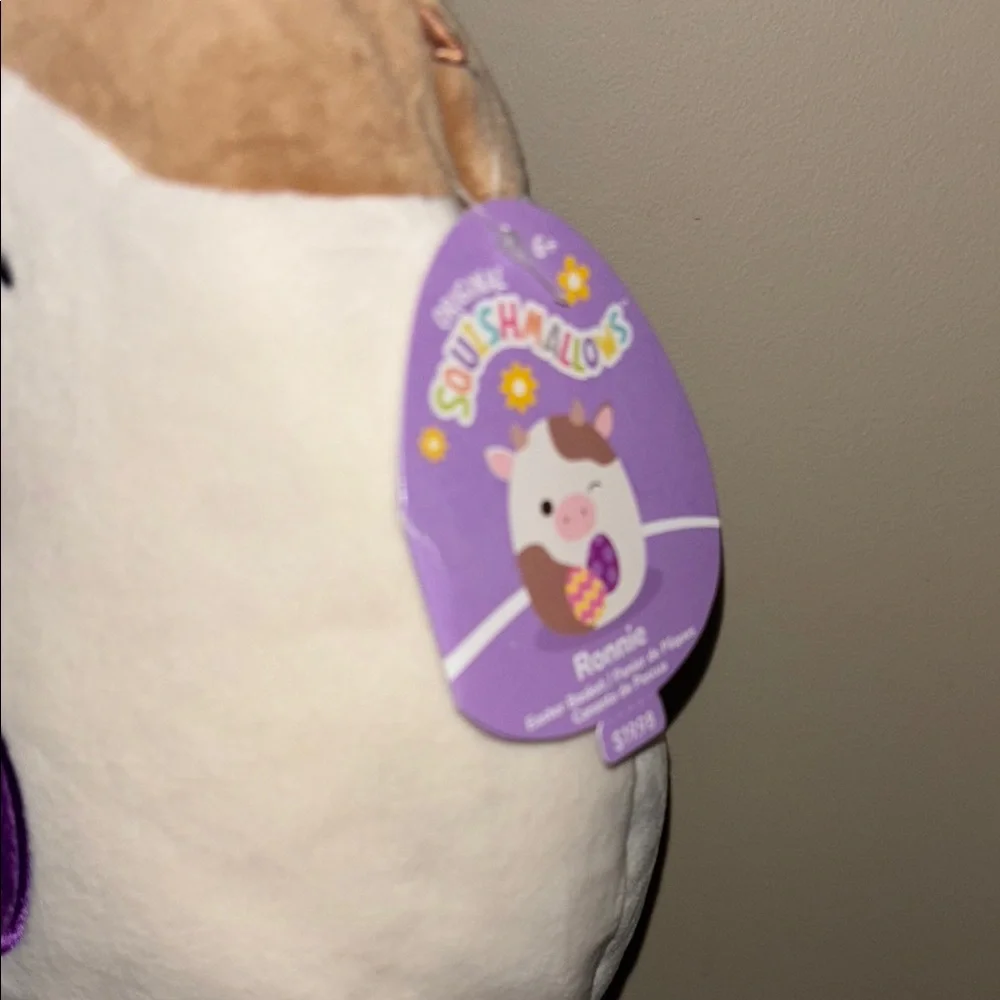 SquismallowCow Plush Basket , Torsten (nwt) Ronnie the cow